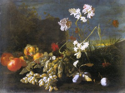 Asetelma kukkien kanssa tekijältä Abraham Brueghel